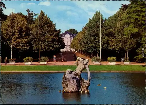 Ansichtskarte Altstadt-Düsseldorf Gröne Jong mit Schloss Jägerhof 1969