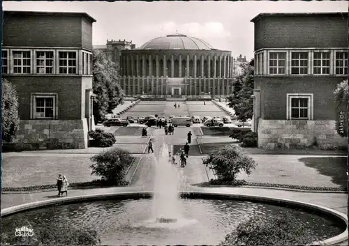 Ansichtskarte Düsseldorf Ehrenhof mit Rheinhalle 1962