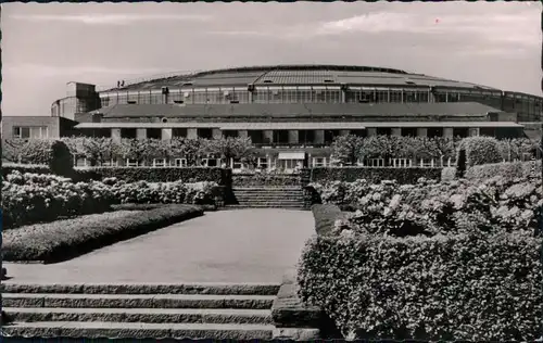 Ansichtskarte Dortmund Westfalenhalle mit Rosenterrasse 1958