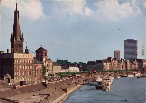 Ansichtskarte Düsseldorf Rheinpartie 1965