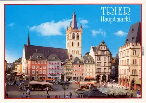 Ansichtskarte Trier Hauptmarkt, St. Gangolf 1985