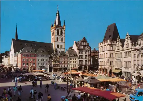 Ansichtskarte Trier Hauptmarkt 1980