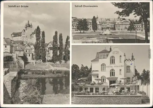 Diez (Lahn) Schloß Oranienstein, Schloßbrücke, Hotel Oranien 1970