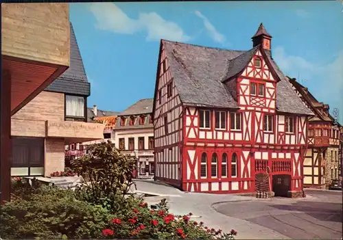 Ansichtskarte Rhens Altes Rathaus und Neues Rathaus 1980