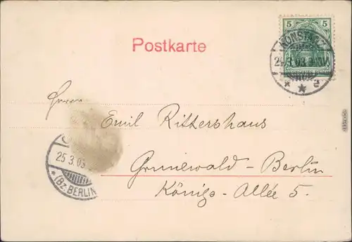 Ansichtskarte Konstanz Partie am Insel-Hotel 1903 