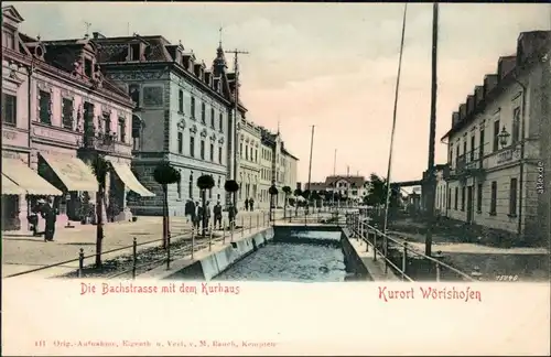 Ansichtskarte Bad Wörishofen Partie in der Bachstrasse 1912 