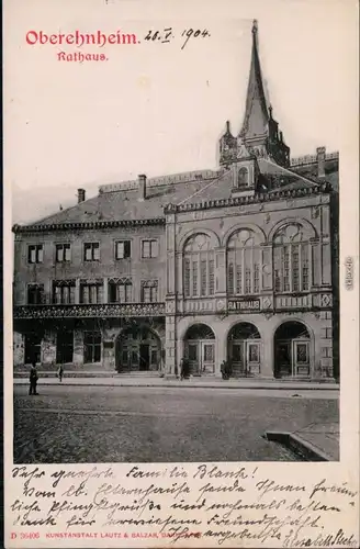 Ansichtskarte Oberehnheim Partie am Rathaus 1904 