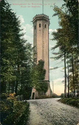 Ansichtskarte Heidelberg Aussichtsturm - Königsstuhl 1914 