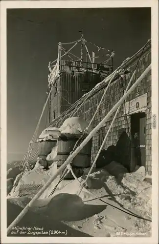 Ansichtskarte Grainau Münchner Haus im Winter - Zugspitze 1930 