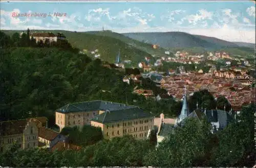 Ansichtskarte Blankenburg (Harz) Panorama-Ansicht 1910