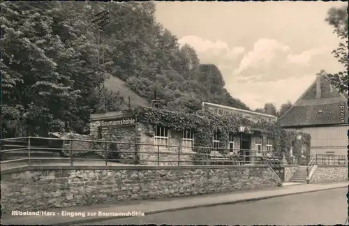 Ansichtskarte Rübeland Eingang zur Baumannshöhle 1958