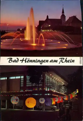 Ansichtskarte Bad Hönningen Thermalhallen und Freibäder - Abendstimmung 1975