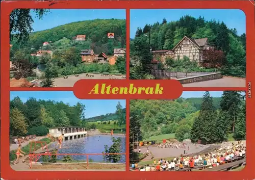 Altenbrak Teilansichten, Am Rolandseck, Waldbergbad, Waldbühne 1986