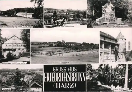 Friedrichsbrunn Sanatorium, Brunnen, Kulturhaus, Hotel, Teilansicht 1961