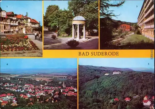 Bad Suderode  Rathausplatz  Behringer-Brunnen Sanatorium "Willi Agatz 1984