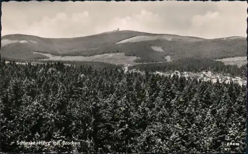 Ansichtskarte Schierke Panorama-Ansicht mit Brocken 1959