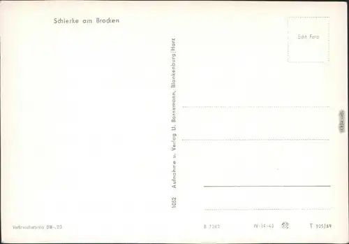 Ansichtskarte Schierke Panorama-Ansicht 1959