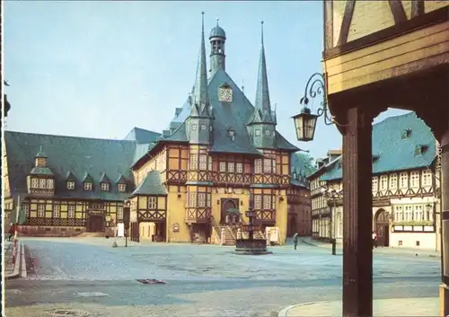 Ansichtskarte Wernigerode Rathaus 1982
