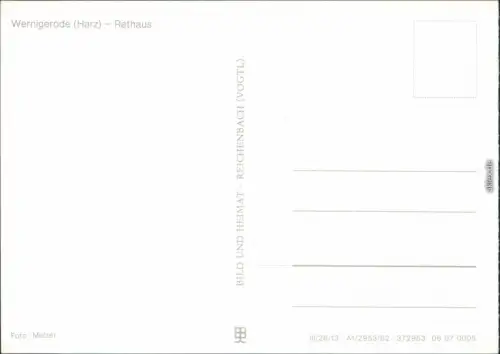 Ansichtskarte Wernigerode Rathaus 1982
