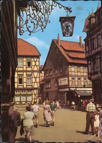 Ansichtskarte Wernigerode Partie in der Gasse 1961