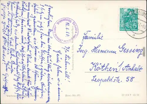 Ansichtskarte Wernigerode HO-Hotel "Steinerne Renne" 1959