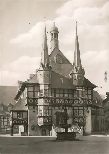 Ansichtskarte Wernigerode Rathaus 1967