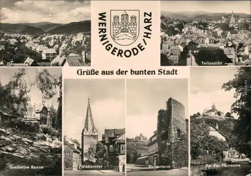 Wernigerode Hasserode, Steinerne Renne, Westerntor, Dullenturm, Flutrenne 1960