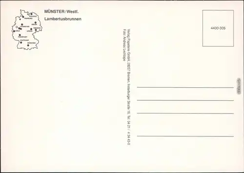 Ansichtskarte Münster (Westfalen) Lambertusbrunnen 1985