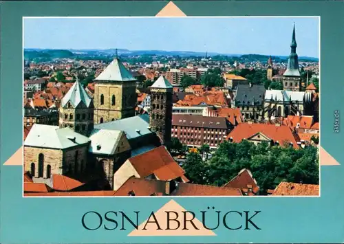Ansichtskarte Osnabrück Dom St. Peter, Rathaus und Marienkirche 1985