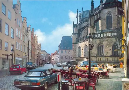 Ansichtskarte Osnabrück Markt mit Marienkirche und Rathaus 1985