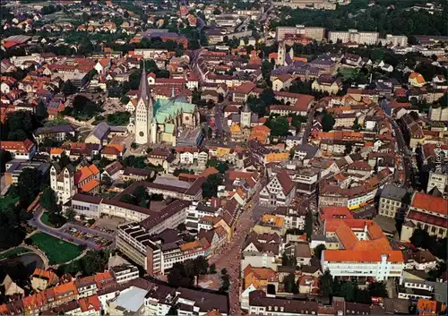 Ansichtskarte Paderborn Luftbild - Stadtmitte 1985