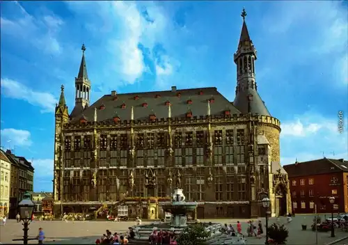 Ansichtskarte Aachen Rathaus 1985