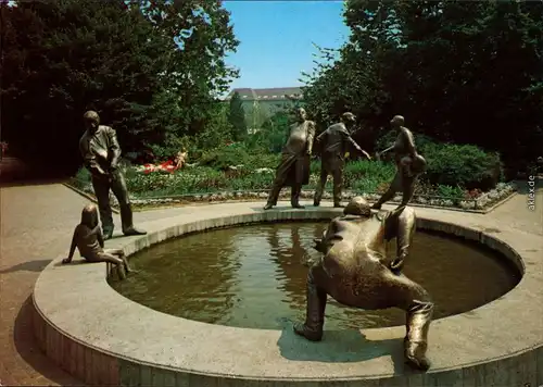 Ansichtskarte Aachen Geldumlaufbrunnen am Elisengarten 1985