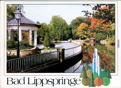Ansichtskarte Bad Lippspringe Arminius Heilquelle 1985