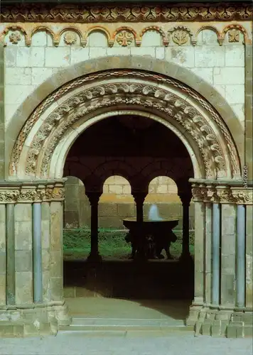 Glees (Vulkaneifel) Abtei Maria Laach - Eingang mit Löwenbrunnen 1985
