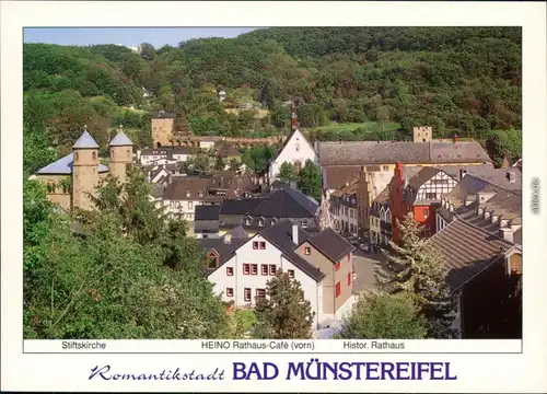 Ansichtskarte Münstereifel Stiftskirche, Rathaus-Café, Rathaus 1985