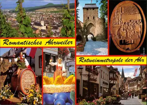 Ahrweiler-Bad Neuenahr-Ahrweiler Panorama, Gasse, Stadttor, Weinfass 1985