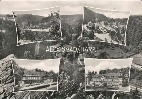 Ansichtskarte Alexisbad-Harzgerode Erholungsheim, Kuranlage 1965