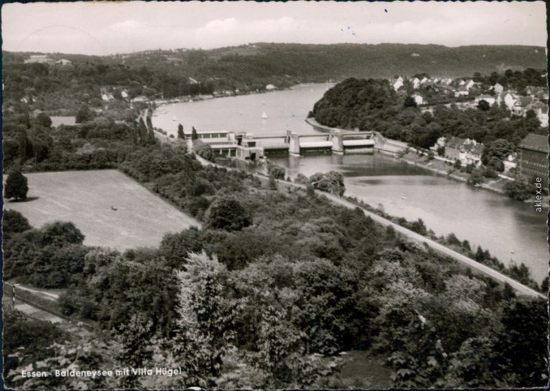 Ansichtskarte Bredeney-Essen (Ruhr) Baldeneysee mit Villa Hügel 1961 Nr. 102867 - oldthing 