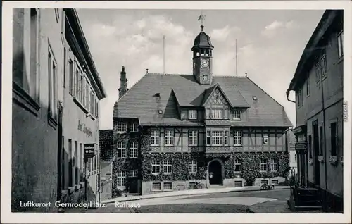 Ansichtskarte Gernrode-Quedlinburg Rathaus 1963