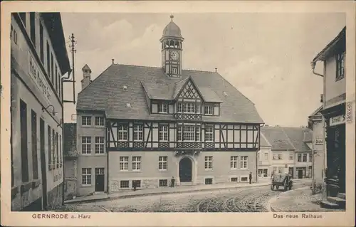 Ansichtskarte Gernrode-Quedlinburg Rathaus 1915