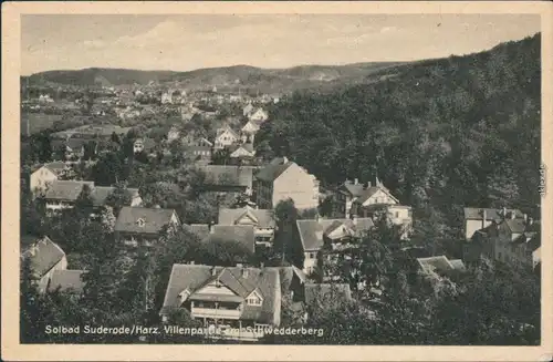 Ansichtskarte Bad Suderode Villenpartie am Schwedderberg 1934