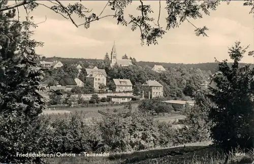 Ansichtskarte Friedrichsbrunn Panorama-Ansicht mit Kirche 1958