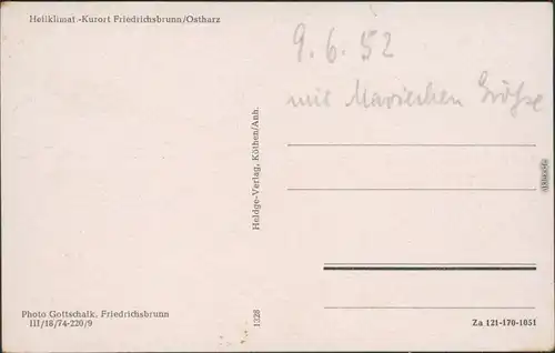 Ansichtskarte Friedrichsbrunn Panorama-Ansicht 1974