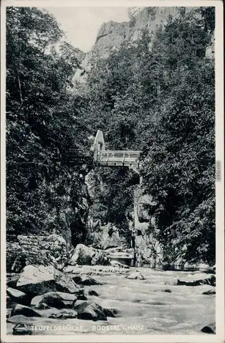 Ansichtskarte Thale (Harz) Teufelsbrücke 1968