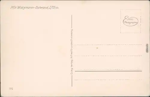 St. Bartholomä-Schönau a  Bartholomä am Königssee mit Watzmann-Ostwand 1920