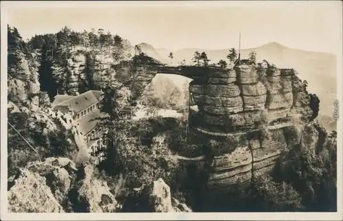 Ansichtskarte Tetschen-Bodenbach Decín Prebischtor 1955