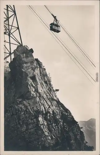 Ansichtskarte Garmisch-Partenkirchen Bayrische Zugspitzbahn (Schwebebahn) 1955