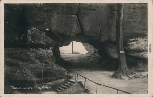 Ansichtskarte Kirnitzschtal Kuhstall, Himmelsleiter - Sächsische Schweiz 1950