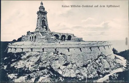 Kelbra (Kyffhäuser) Weg und Kaiser-Friedrich-Wilhelm/Barbarossa-Denkmal 1911 